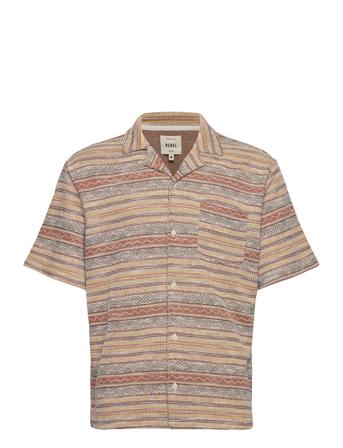 Rralvin Shirt Kortermet Skjorte Beige Redefined Rebel*Betinget Tilbud