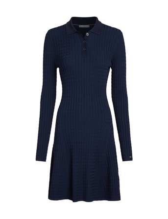 Tommy Hilfiger | Rayon Cable F&F Ls Midi Dress | XXL