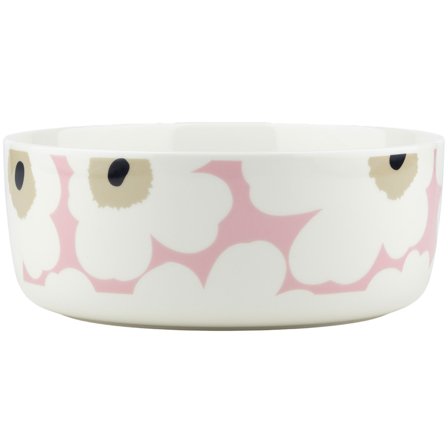 Marimekko Unikko kulho 1,5 litraa, valkoinen/vaaleanpunainen/hiekka