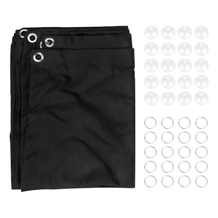 Väliaikainen pimennysverho ikkunaan, säädettävä imukuppikiinnitys, lämpöeristetty, melua vaimentava paneeli varastohuoneeseen (FMY)