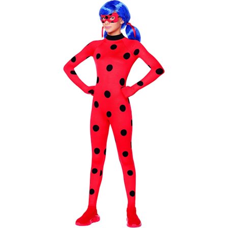 Spirit Halloween Miraculous Lady Bug Børne Jumpsuit Kostume | Officielt Licenseret | Par Kostume | TV og Film Kostume