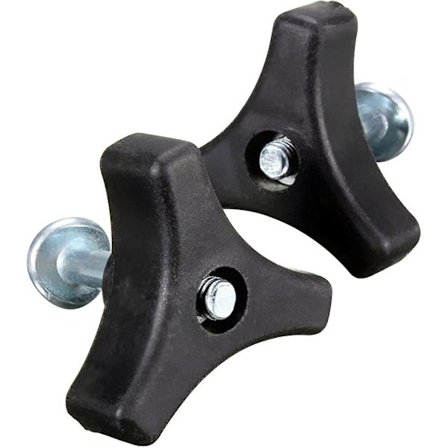 Trekantet knotthåndtak Universal gressklipperhåndtak Vingmutter (svart) (2 stk)