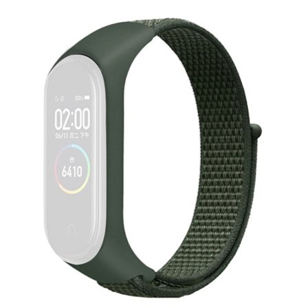 Xiaomi Mi Band 7 / 6 / 5 klockarmband i nylon - Militärgrön