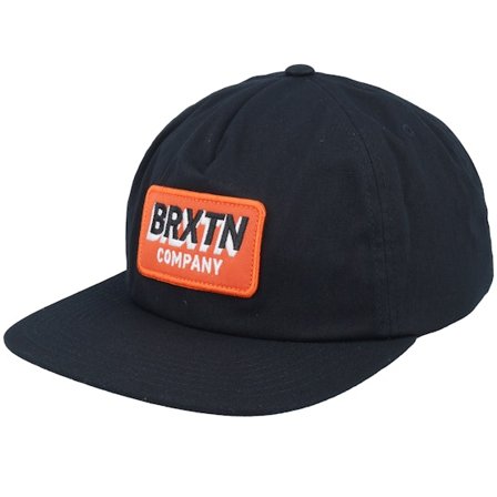Brixton - Zwart unconstructed Cap - Payment MP Black Snapback @ Hatstore