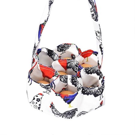 Egginnsamlingskurv, Mini Eggkurv for Kylling, Egginnsamlingskurv med 7 Lommer, Kylling Eggkurv for Innsamling av Ferske Egg