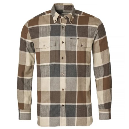 Chevalier Men's Wolf Shirt Men long-sleeved shirts Brown L