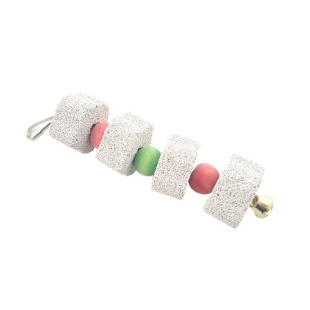 Sliping Nebb Kalsium Stein, Papegøye Fugl Tenner Henger Sliping