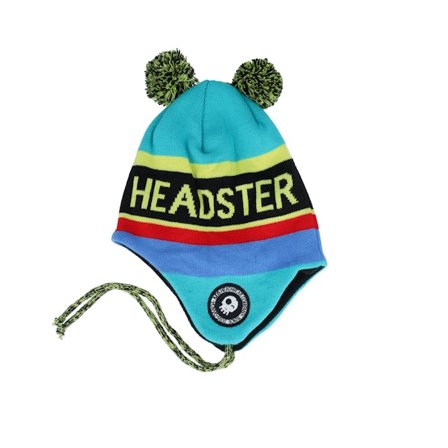 Headster - Kids Flappy Toque Aqua Dream Pom Pom Blue Beanie - @ Hatstore