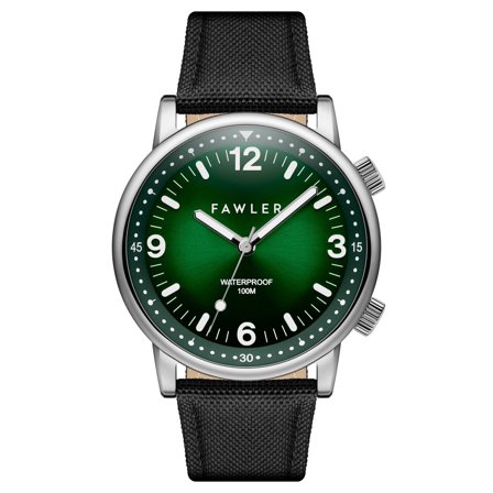Acero | Reloj de submarinismo de acero inoxidable en verde y plateado para hombres - Relojes de pulsera