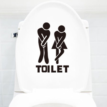 Toilet smiley-ansigt klistermærke sjovt badeværelse køkken væg klistermærker toiletsæde klistermærke vægkunst DIY vægmaleri dekoration (toilet logo 19