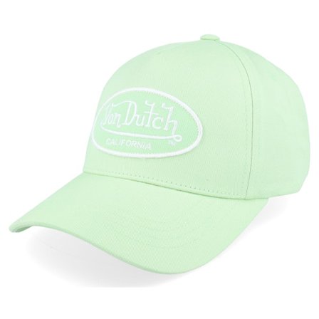 Von Dutch - Oval Patch Green A-Frame Adjustable Adjustable Green Cap - @ Hatstore