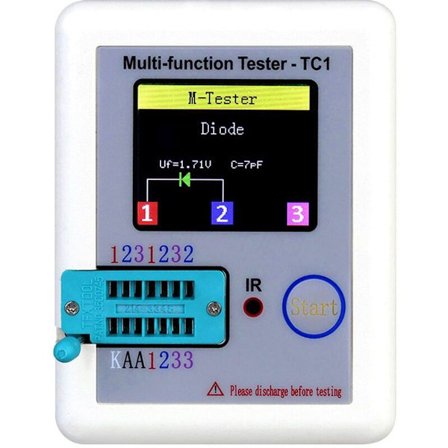 LCR-TC1 Multifunktionel Transistortester Farvegrafisk display
