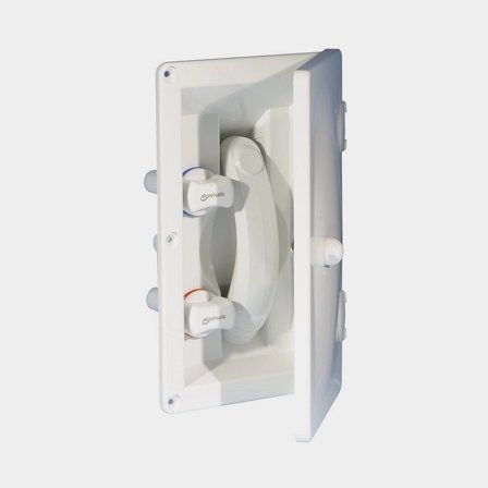 Dusche Boot / Einbaudusche mit Mischbatterie Whale Swim'n' rinse, mit Schlauch 3 Meter, ohne Abdeckung, Kunststoff, weiß - Boot