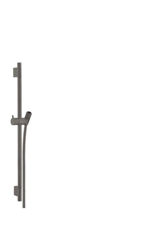 Hansgrohe Unica S Puro 28632340 Suihkutanko suihkuletkulla, Ø22x650 mm Harjattu musta/kromi, Kylpyhuone