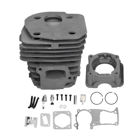 Husqvarna 350 353 Cylinderkolv-kit, 45mm tryckreduceringsventil & pappersdyna, kompatibel med Husqvarna motorsågar 350 353