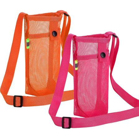 2st vattenflaskhållare Vattenflaskhållare med justerbar axelrem för sportvandring camping Orange x Rose Pink