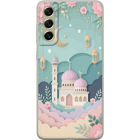 Kompatibelt Mobildeksel til Samsung Galaxy S21 FE 5G Håndtegnet reiseinspirert mønster med verdenskart, fly, hjerter og vintage eventyrtema