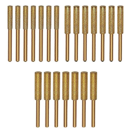 21 STK Diamant Motorsavssliber Motorsav Diamantsliber i 3 Størrelser Diamant Motorsavssliber Burr