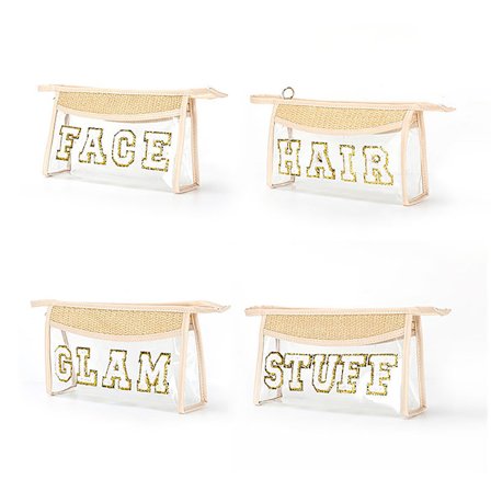 Genomskinlig PVC-necessär Patch Brevväska Vattentät PVC-väska