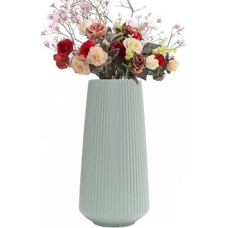 1 stk Plast Blomster Vase, Moderne Enkel Blomster Vase, Imitasjon Keramisk Blomsterpotte