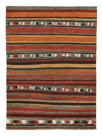 Rayé Petit Kilim Moderne Tapis 151X203 Laine