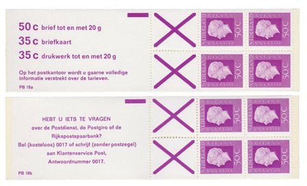 Holland 1975 - Frimærkehæfter NVPH PB 18a-18b - Postfrisk