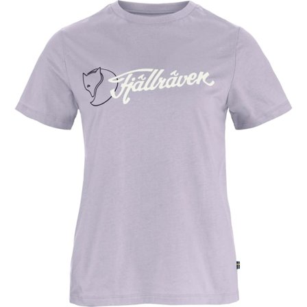 Fjällräven Women's Archive Logo T-Shirt in Lavender Mist | Size: Medium, Organic Cotton
