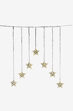Konstsmide - Stjernegardin med 7 LED 116 cm - Transparent - Lysslynger - Fra Homeroom