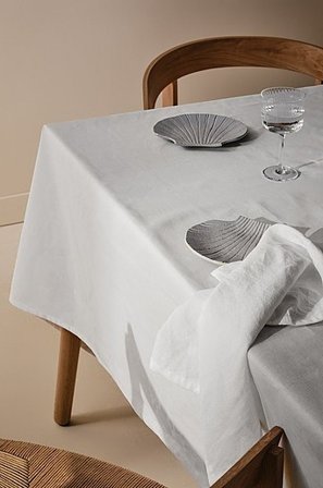 Jotex - Abwischbare Tischdecke Aus Leinen-mix weiß - LENA - Kaufe Tischdecken bei Jotex