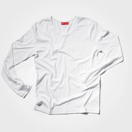 Men’s Recycled Cotton White Long Sleeve, 100% Circular, X-Small