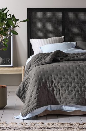 Jotex - Sengeteppe - Enkeltseng 150x250 Cm Lys grå - CALM - Kjøp Enkeltseng hos Jotex