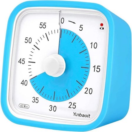 Blå Visuell Timer 60 min - Klassrum & Skola för Barn