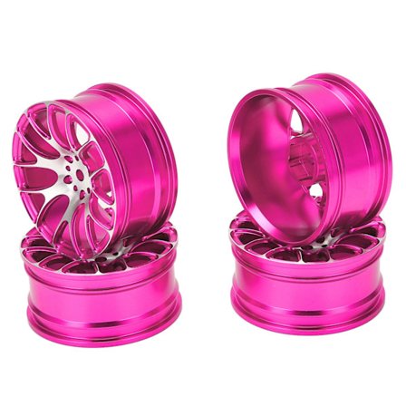 4 stk. Rosa Aluminiumslegering RC Felger 52mm for Tamiya TT-01 1/10 Skala Bil