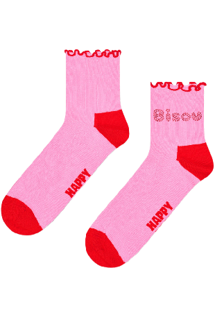 Happy Socks Bisou Mini Crew Sock Sockor Unisex Rosa 36-40