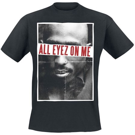 Tupac Shakur Unisex Vuxen All Eyez On Me Bomull T-Shirt XL Svart