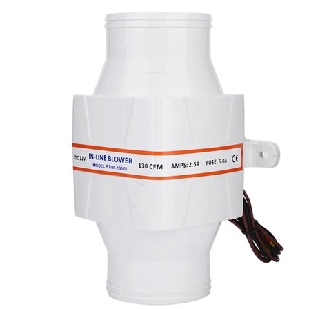 3-tums Inline Marinläns Luftfläkt Tyst Stark Ventilationsfläkt för Yacht Husvagn