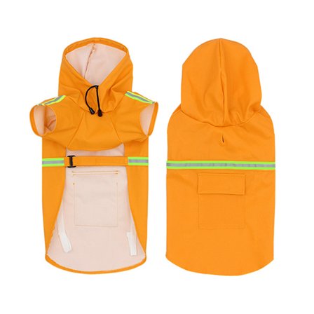 Hupullinen iso koiran sadetakki Heijastava sadetakki koirille Lemmikkieläinten vaatteet - Oranssi M 2 - 3kg,