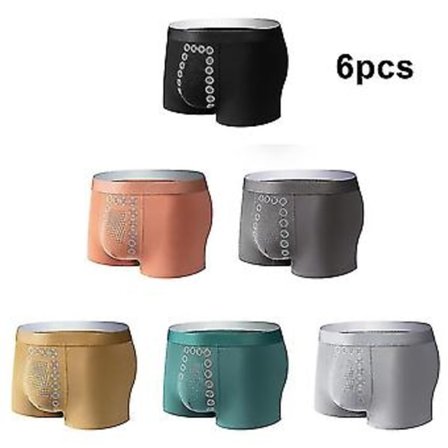6-pack Magneticeft Energifältsterapi Herrbyxor, Tomarine Herrunderkläder (XL - 6-pack Svart)