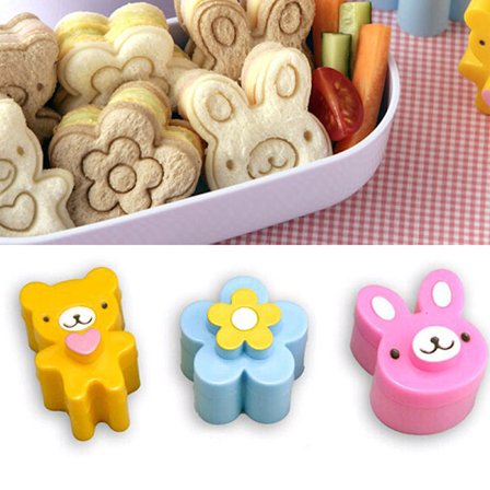 3 st Sandwich Crust ter Cookie Bread Mold Bento Maker Panda F