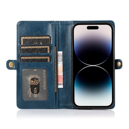 Elegant plånboksfodral i läder för iPhone 15 Pro Max