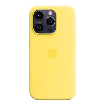 Silikone Telefoncover Kompatibel Med Iphone 14pro Canary Yellow