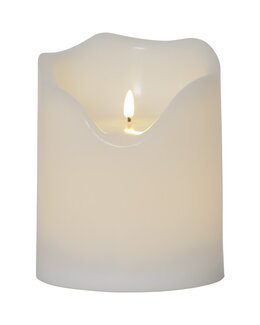 Star Trading LED Blockljus Flamme Grand Vit - 20 cm