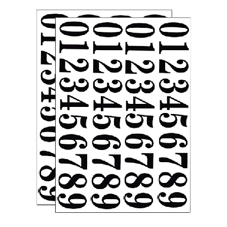 Svarta vinylsiffror klistermärken 2 tum självhäftande - Brevlådesiffror klistermärke för brevlåda, skyltar, fönster, dörr, bilar, lastbilar, hem