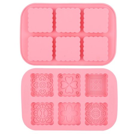 Livsmedelsklassad silikon DIY Mooncake Mold Cake Glass Tvål gör mögel