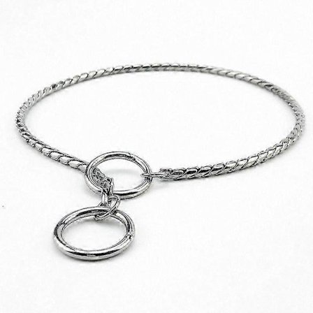 Justerbart hundträningshalsband, rostbeständig glidkedja, passar små till stora raser, svart guldton