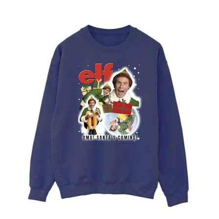 Elf Herr Buddy Collage Sweatshirt L Marinblå