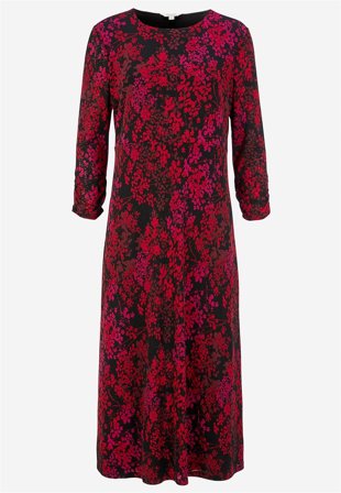 Cellbes of Sweden - Blommönstrad midiklänning - röd / mönstrad - för damer - 38/40