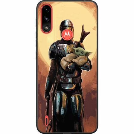 Motorola Moto E7i Power Svart Skal Baby Yoda