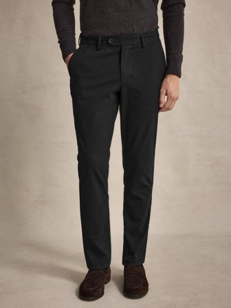 John Henric Men's Schwarze Chinos Slim Fit Size 30