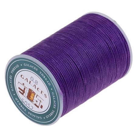 PC voksbehandlet tråd 0,8 mm 90 m polyester snor Sytråd Purple